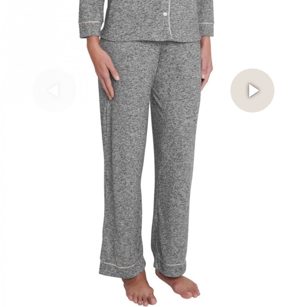 EBERJEY Bobby Long Pajama Pant Heather Grey Polyester Cotton Sz M